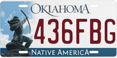 OK license plate 436FBG