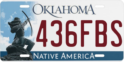 OK license plate 436FBS