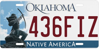 OK license plate 436FIZ