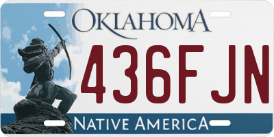 OK license plate 436FJN