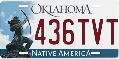 OK license plate 436TVT