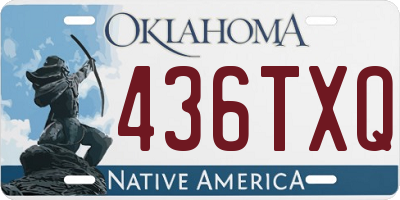 OK license plate 436TXQ