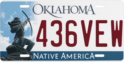 OK license plate 436VEW
