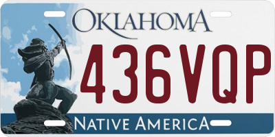 OK license plate 436VQP