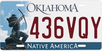 OK license plate 436VQY