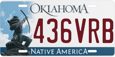 OK license plate 436VRB