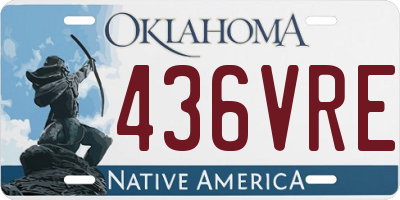 OK license plate 436VRE