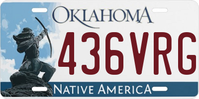 OK license plate 436VRG