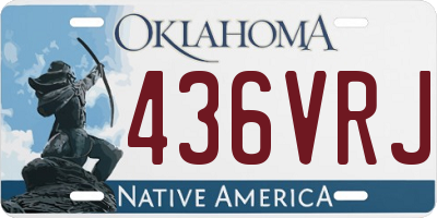 OK license plate 436VRJ