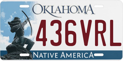 OK license plate 436VRL