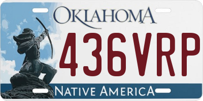 OK license plate 436VRP