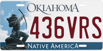 OK license plate 436VRS