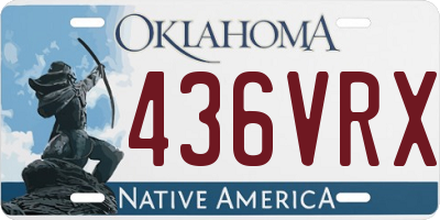 OK license plate 436VRX