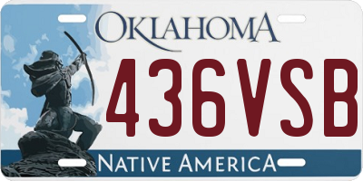 OK license plate 436VSB