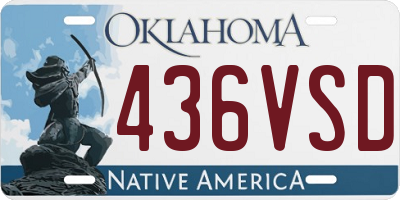 OK license plate 436VSD