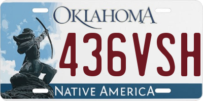 OK license plate 436VSH