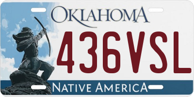OK license plate 436VSL