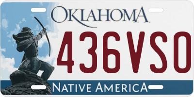 OK license plate 436VSO