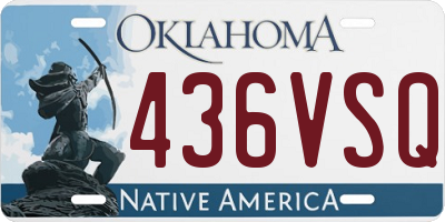 OK license plate 436VSQ