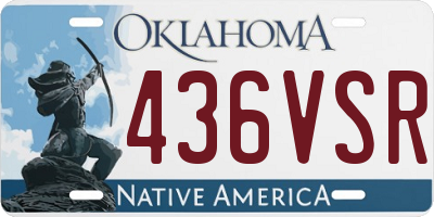 OK license plate 436VSR