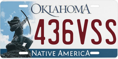 OK license plate 436VSS