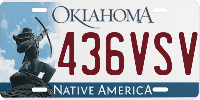 OK license plate 436VSV