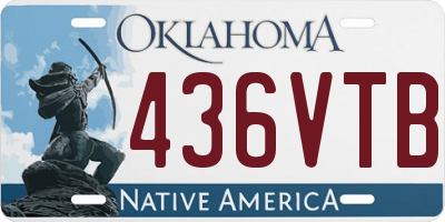 OK license plate 436VTB