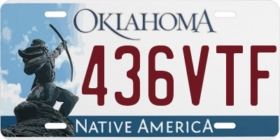 OK license plate 436VTF