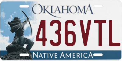 OK license plate 436VTL
