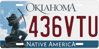 OK license plate 436VTU