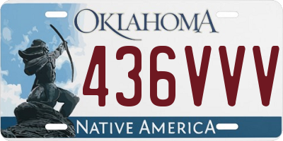 OK license plate 436VVV