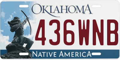 OK license plate 436WNB