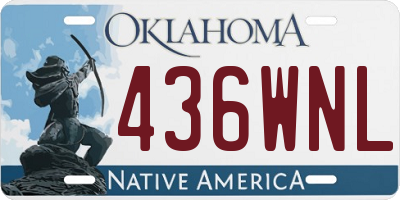 OK license plate 436WNL