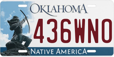 OK license plate 436WNO
