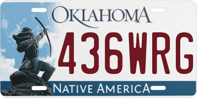 OK license plate 436WRG