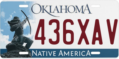 OK license plate 436XAV