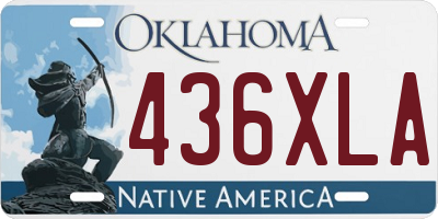 OK license plate 436XLA
