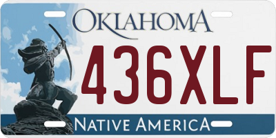 OK license plate 436XLF