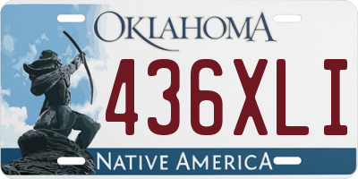 OK license plate 436XLI