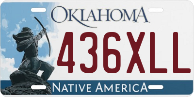 OK license plate 436XLL