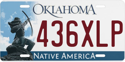 OK license plate 436XLP