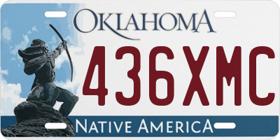 OK license plate 436XMC