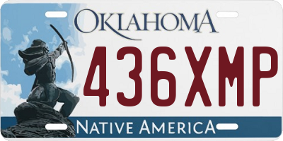OK license plate 436XMP