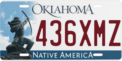 OK license plate 436XMZ