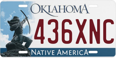 OK license plate 436XNC