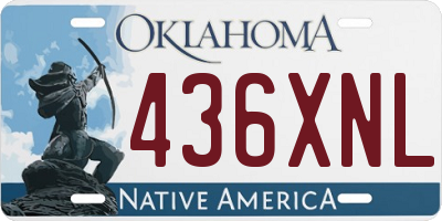 OK license plate 436XNL