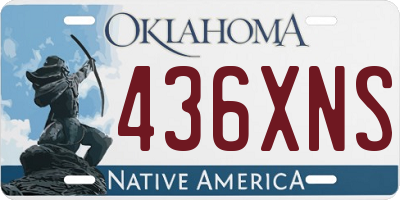 OK license plate 436XNS