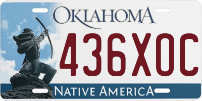 OK license plate 436XOC