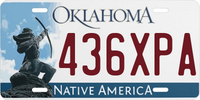 OK license plate 436XPA