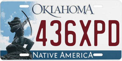 OK license plate 436XPD
